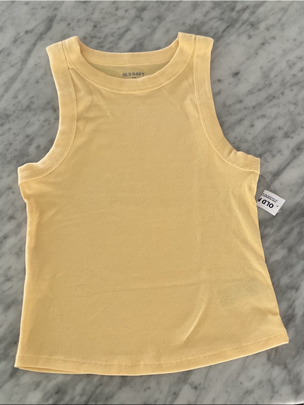 NWT Old Navy Yellow Ribbed Tank Top Medium